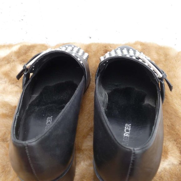 JO MERCER Black Leather Buckle Stud Xenon Loafers - Picture 8 of 13